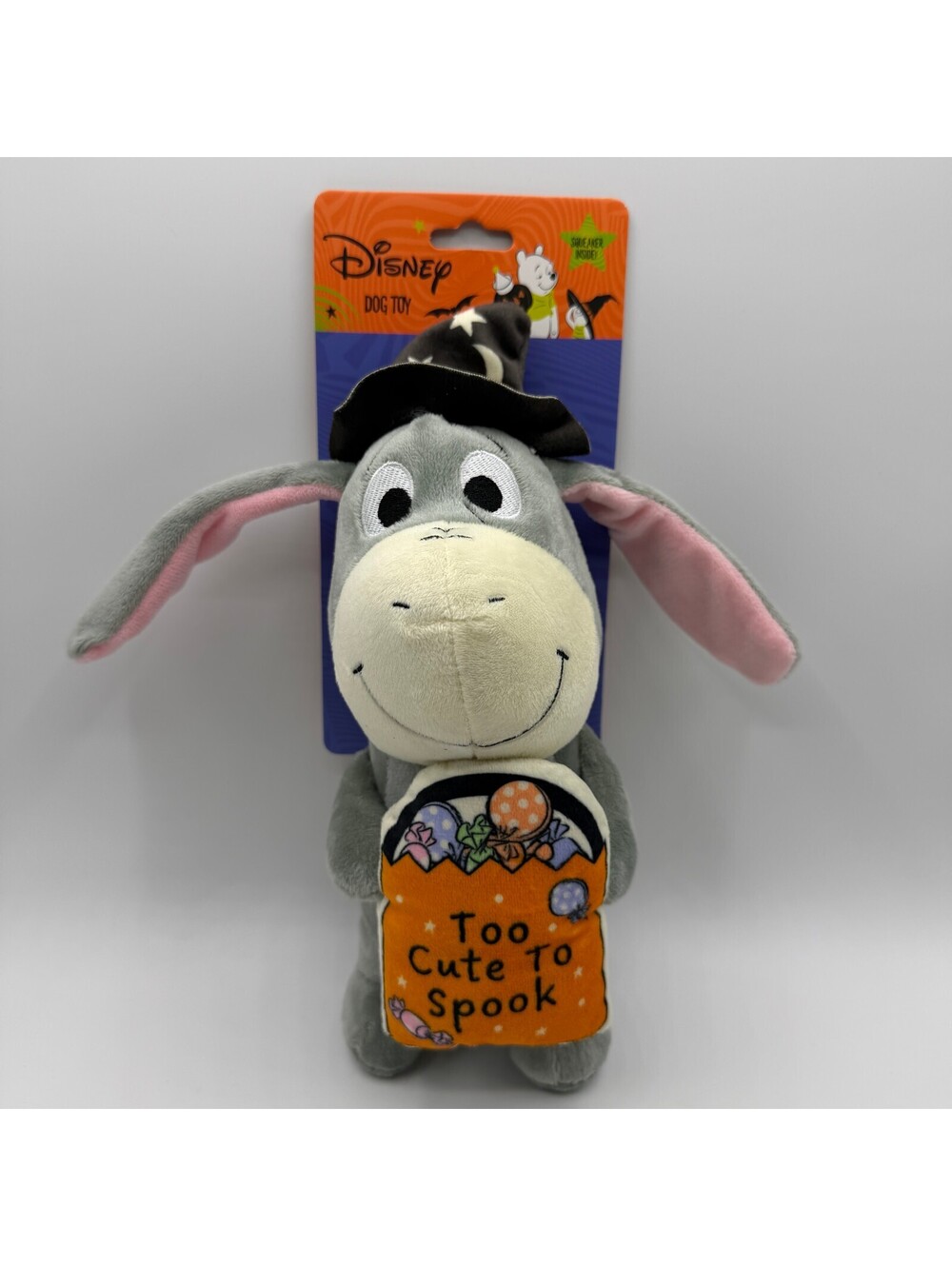 Disney Winnie The Pooh Eeyore Plush Squeaker Dog Toy Halloween Too Cute To Spook